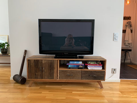 TV-bänk av återvunnet trä - My Home My Way