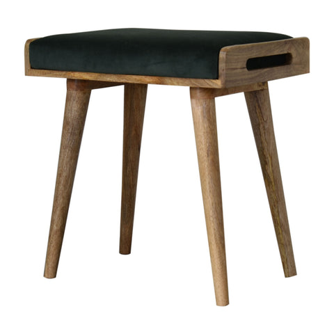 Pall med grön sits i sammet