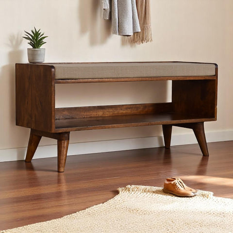 Sittbänk med bekväm sits i linne - My Home My Way    