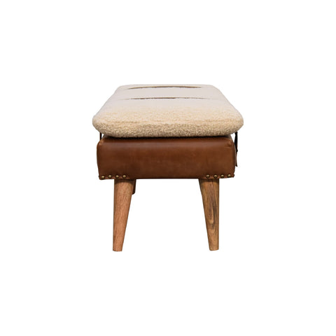 Bekväm Bänk med äkta buffelskinn - My Home My Way    