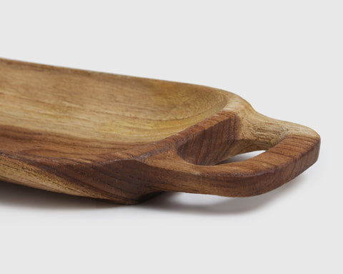 Uppläggningsfat av teak