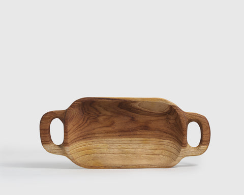 Uppläggningsfat av teak