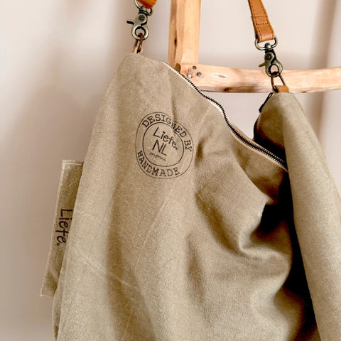 BaggyBag - Väska av återvunnen bomull - khaki